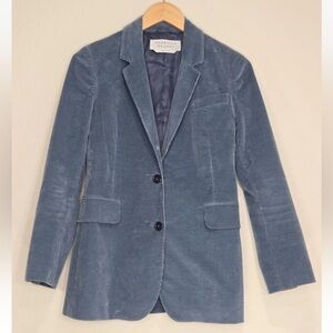 GABRIELA HEARST Blue Corduroy Blazer Size 2 US Womens READ